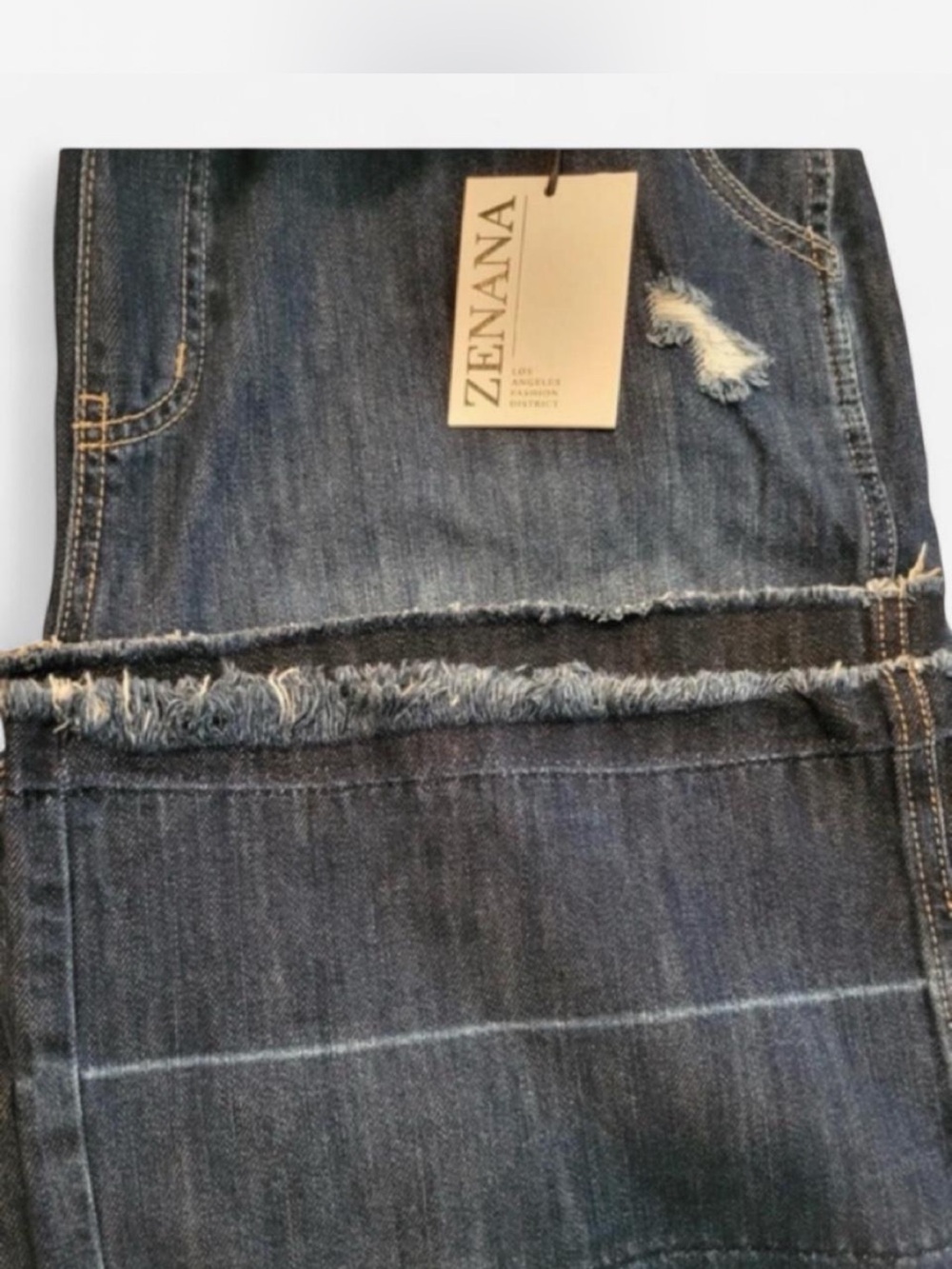 Zenana Outfitters Dark Blue Denim Women's Overalls - Picture 6 of 6
